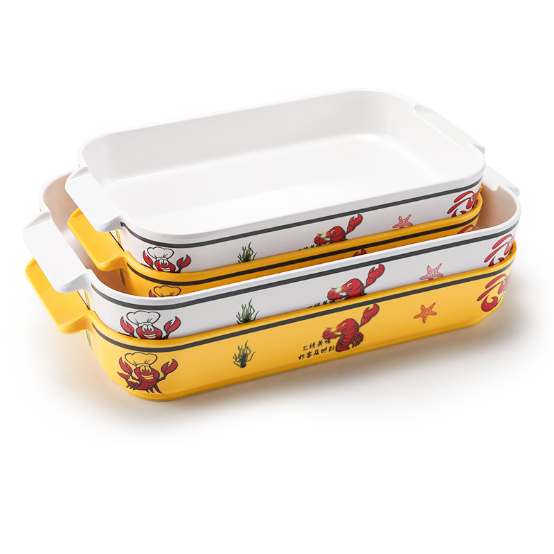 Restaurant Special Lobster Plates Grilled Fish Plate Plastic Melamine Serving Pan Big Plate