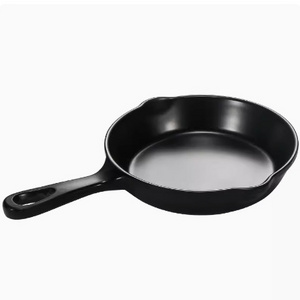 Restaurantware Melamine Frying Pan Plates Serving Dishes With Handle, Shatter-Resistant, For Entrees Or Desserts