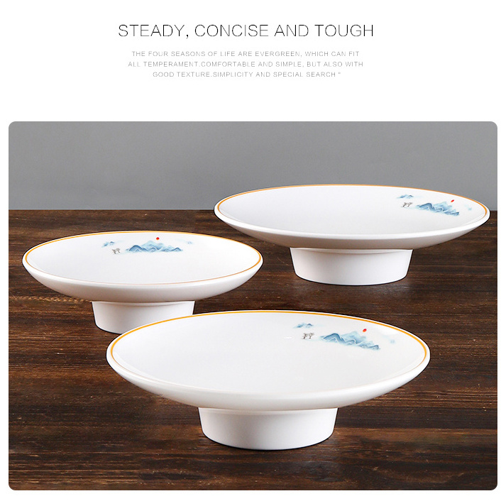 Wholesale Chinese Style Asian Restaurant Hotel Melamine Serving Plates Dessert Plate