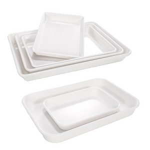 Melamine Buffet Plate Serving Trays Rectangular  Food Box Set Fast Food Tray for Hot Pot Restaurant Kitchen Party Dinner