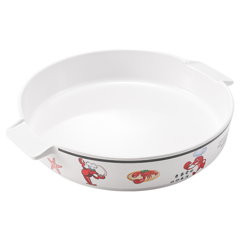 Restaurant Special Lobster Plates Grilled Fish Plate Plastic Melamine Serving Pan Big Plate