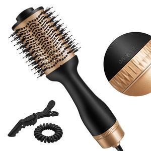 Professional Hair Brush Private Label Hot Air Pick Electric Comb One Step Hair Dryer Fast Hair Straightener Brush Hot Air Brush