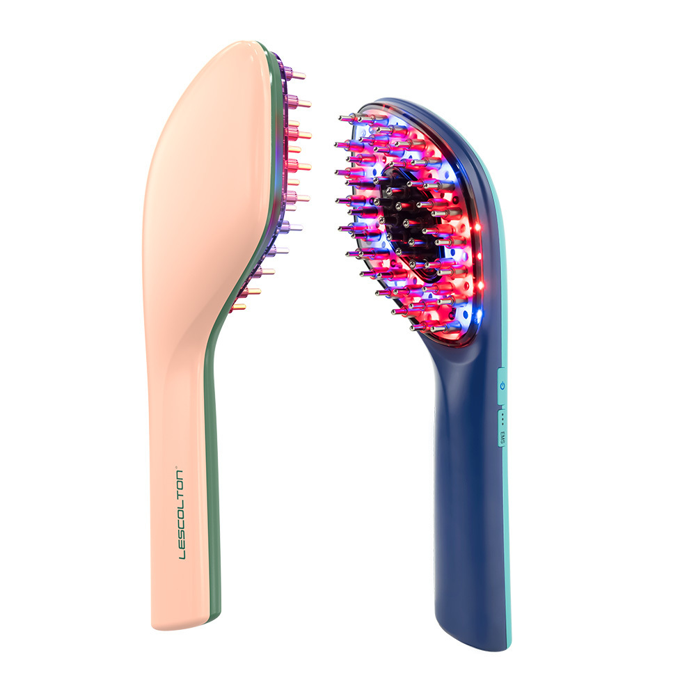 Lescolton Laser Comb Oil Bottle With Applicator Hair Shampoo Head Scalp Massager Scrubber Hair Growth Brush