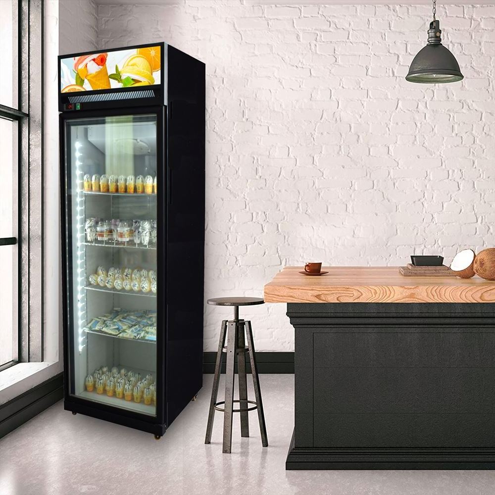 Commercial Single Door Vertical Glass Door Refrigerator Coca Display Cola Beverage Freezer Fridge Refrigerator