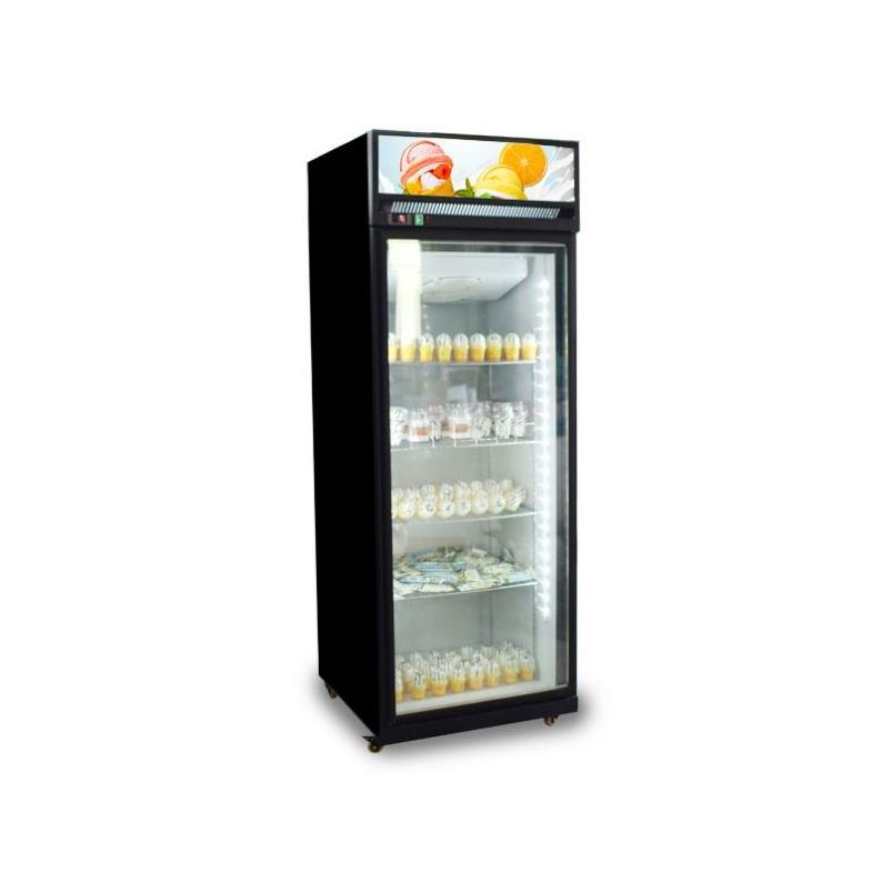 Commercial Single Door Vertical Glass Door Refrigerator Coca Display Cola Beverage Freezer Fridge Refrigerator