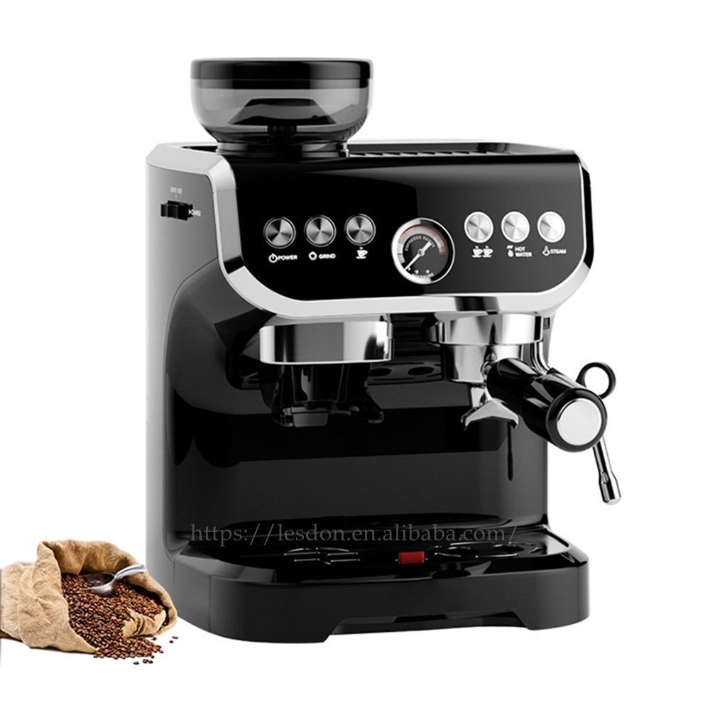 2023 Best Selling Full-automatic, Coffee Machine With Grinder Filter Coffee Maker With Pressure Gauge/