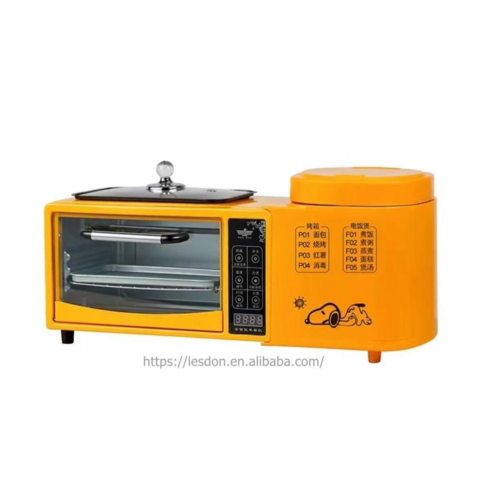 3 in 1 breakfast makers multifunctional machine with toast oven Rice Cooker Frying Pan