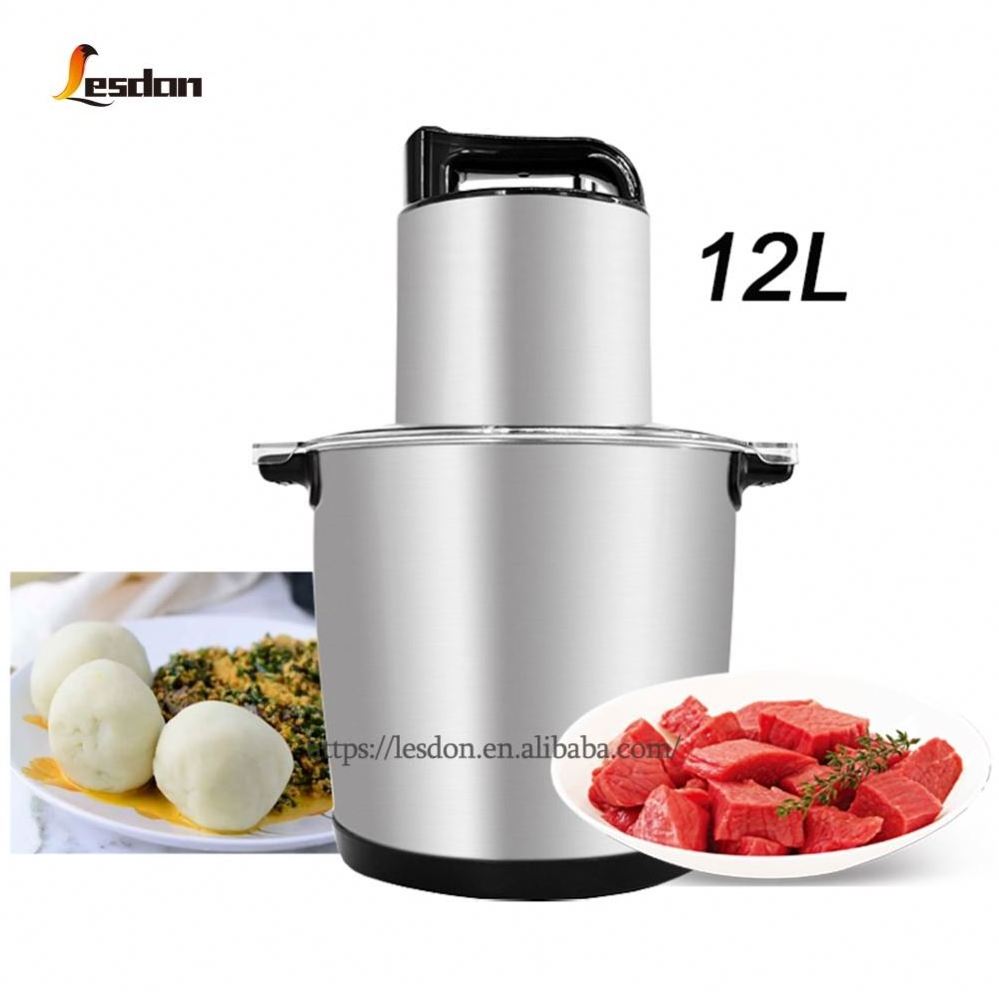 12L Yam Pounder Adjustable Speed Fufu Cooker Machine 220V Home Electric Manual Meat Grinder for Food Vegetable