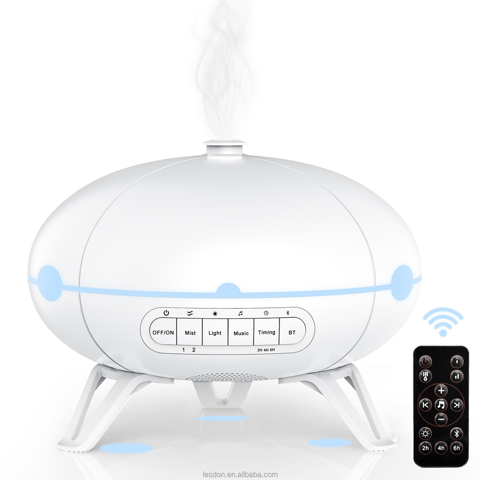 CB, CE OEM 300ml 350ml Portable Room Smart Remote Control Aroma Oil Diffuser And Ultrasonic Humidifier With Speaker