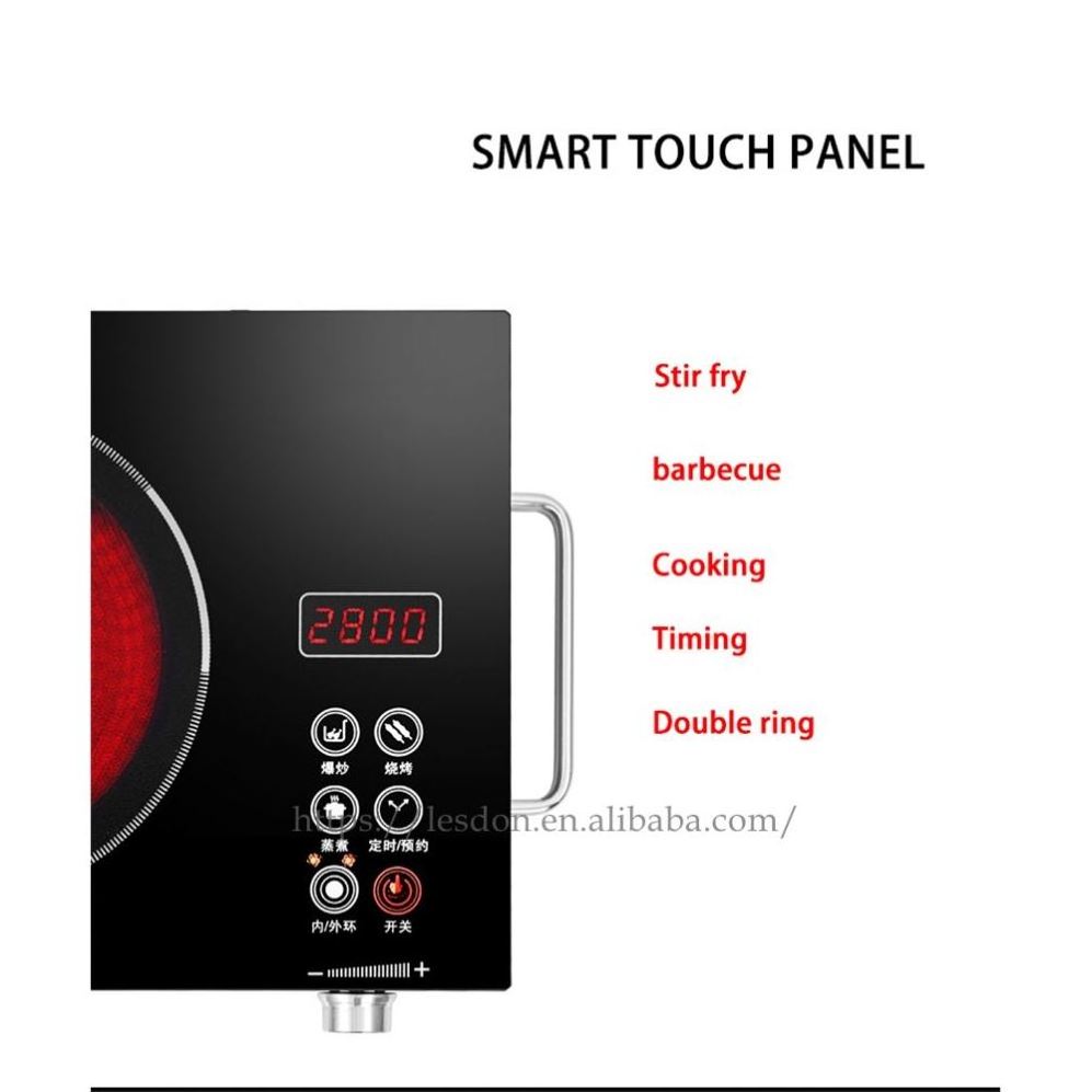 Household convection stove 2200W high-power English version induction cooker touch Electric ceramic stove