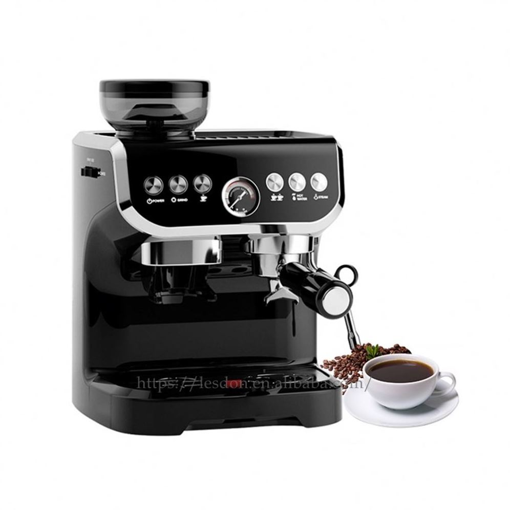 2023 Best Selling Full-automatic, Coffee Machine With Grinder Filter Coffee Maker With Pressure Gauge/