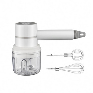 Multifunction 3 In 1 Portable Electric Food Processor Hand Food Meat Mixer High Power Multifunction Egg Beater Food Blender