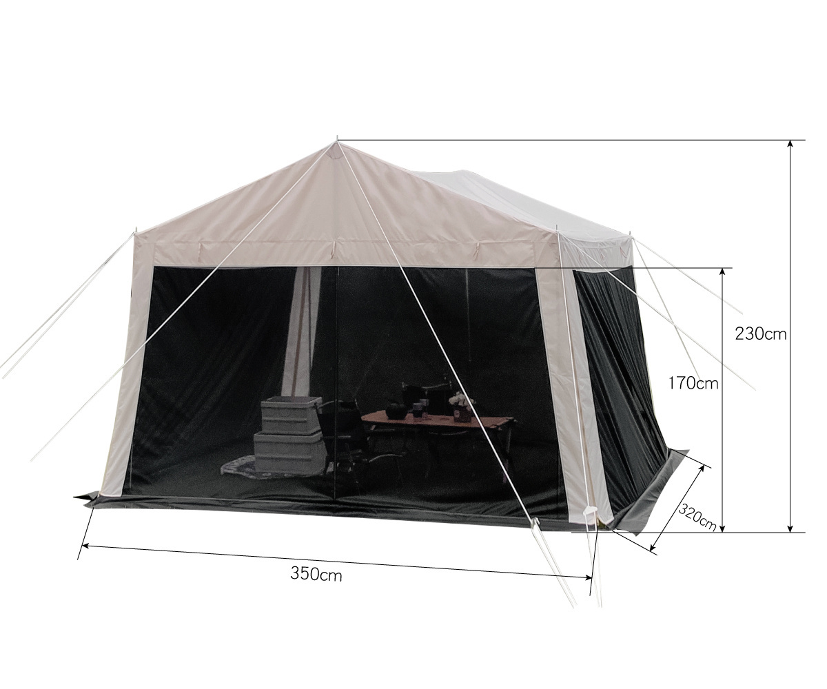 Luxury 210D Oxford screen mesh mosquito repellent tent 6 man tent waterproof tent camping outdoor