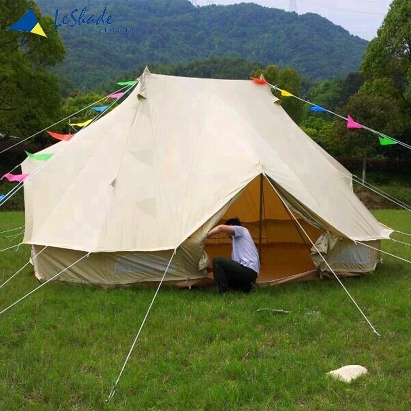 Sibley 600 twin cotton canvas glamping emperor bell tent outdoor camping emperor yurt tent waterproof