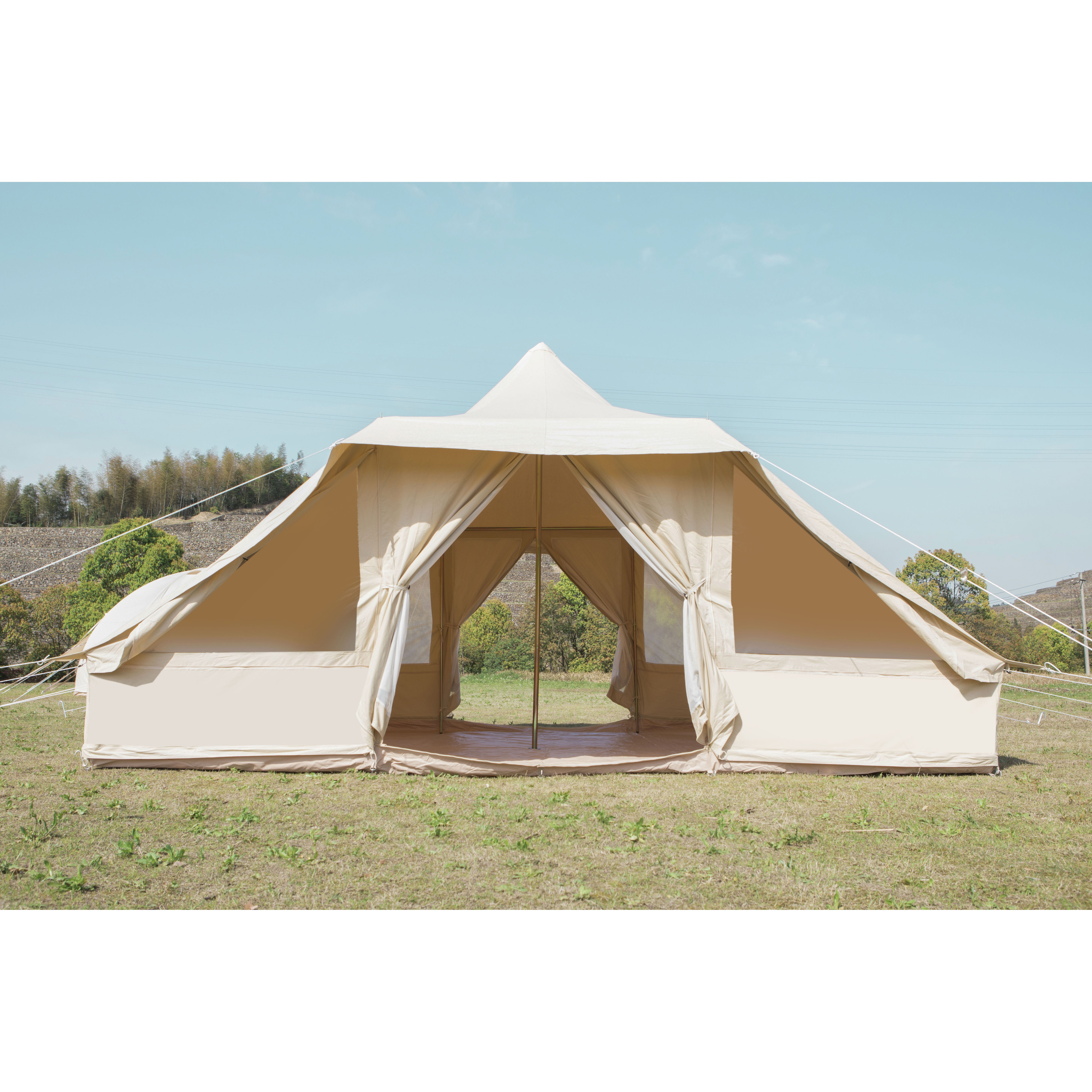 5x4mTouareg bell tent outdoor camping Utgard tent luxury 100% cotton canvas safari tents manufacturers