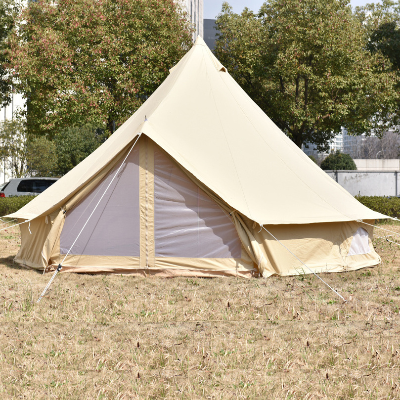 Wholesale Hangzhou mongolian yurt cotton canvas bell tent camping outdoor family party tents for sale