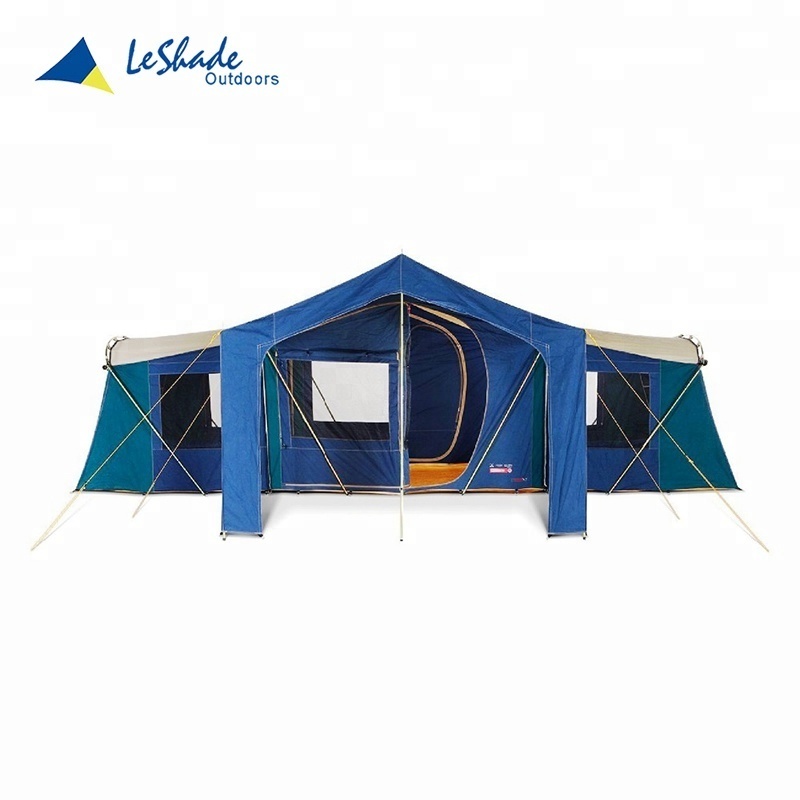 Leshade outdoor big family camping tent 5 persons 3 rooms