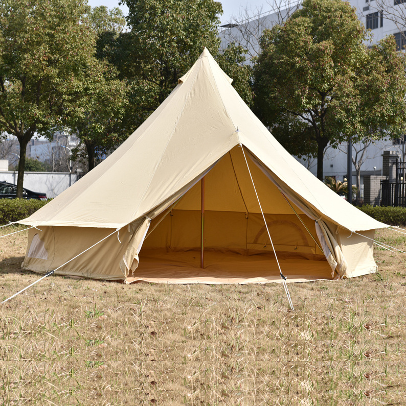 Wholesale Hangzhou mongolian yurt cotton canvas bell tent camping outdoor family party tents for sale