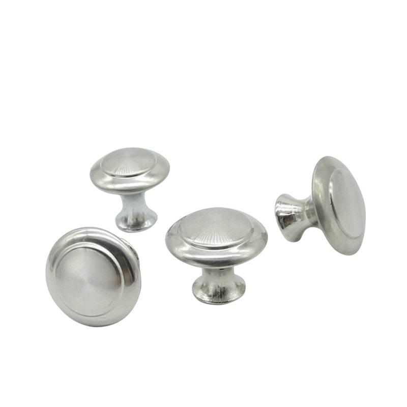 Round Mushroom Head Single Hole Drawer Handle Stainless Steel Manufacturer Direct Sleathersimple Silver Kitchen Handles Circular