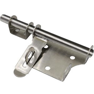 Self produced and sold stainless steel U-shaped anti-theft lock, stainless steel left and right latch, old-fashioned wooden door