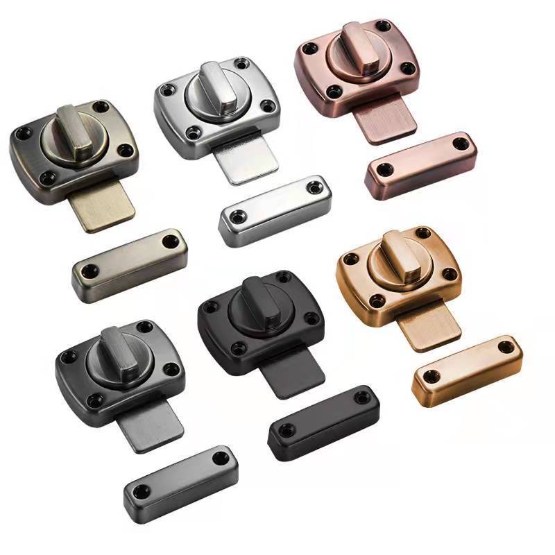 Manufacturer's direct selling zinc alloy square knob bolt surface mounted left and right universal door and window bolt