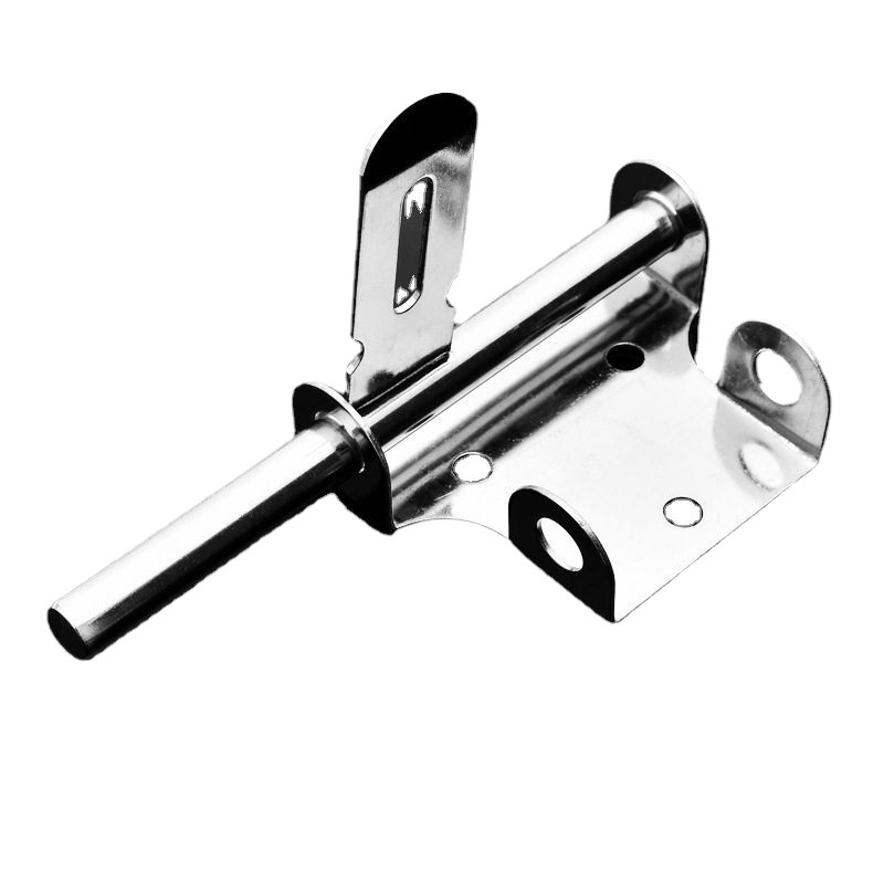 Self produced and sold stainless steel U-shaped anti-theft lock, stainless steel left and right latch, old-fashioned wooden door