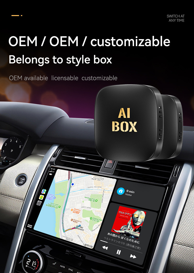 2024 smart wireless carplay android auto adapter android 13 car play ai box with 2gb 16gb