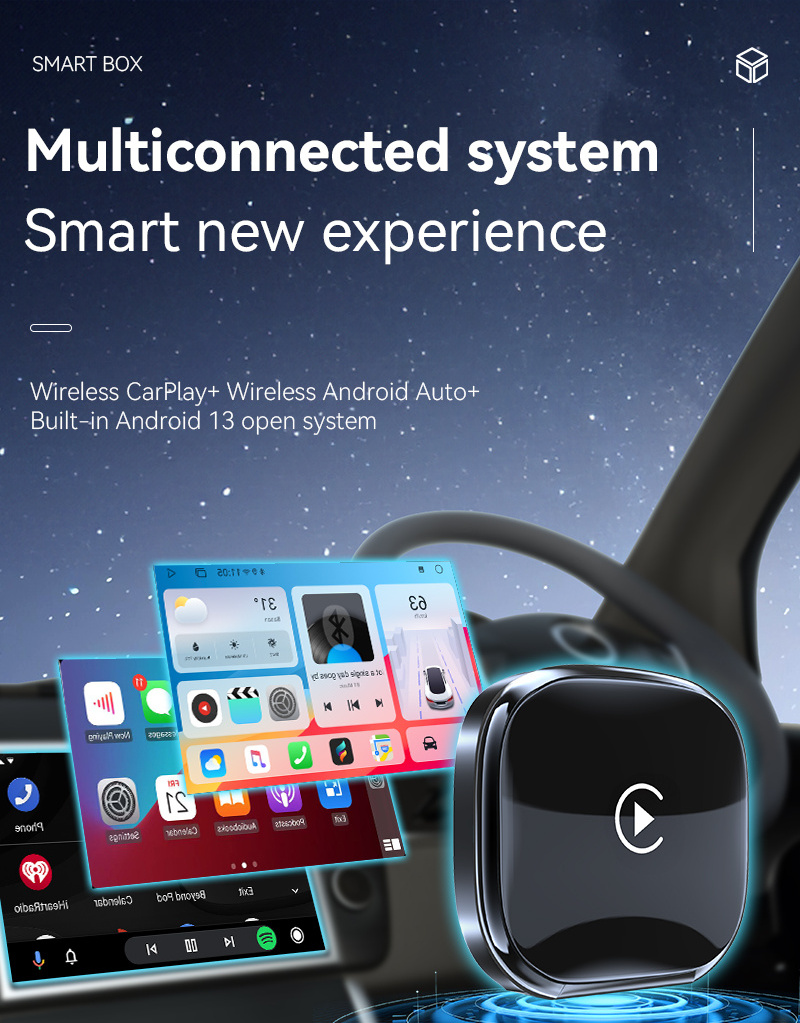 Carplay Ai Box 3 In 1 Dongle Box Carplay Android Auto Wireless Universal Module Carplay Car Magic Streaming Ai Box