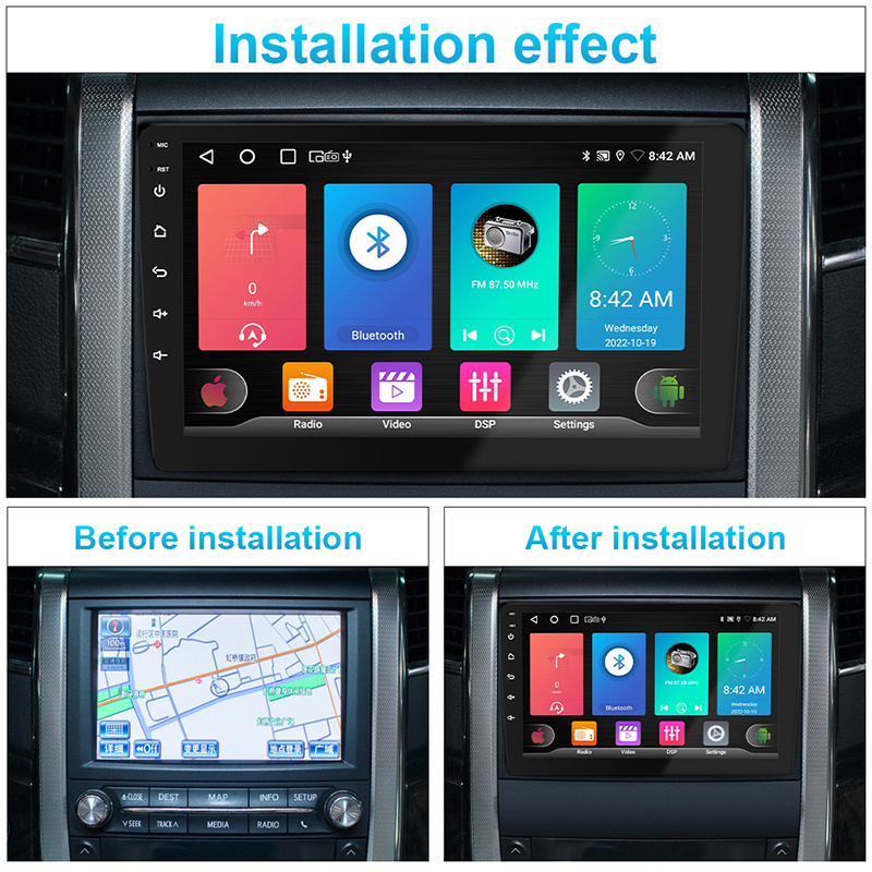 LAESD 10.1'' Car Stereo Carplay 2 Din Removable Screen Autoradio Car Radio Android Auto BT FM Car MP5 Player