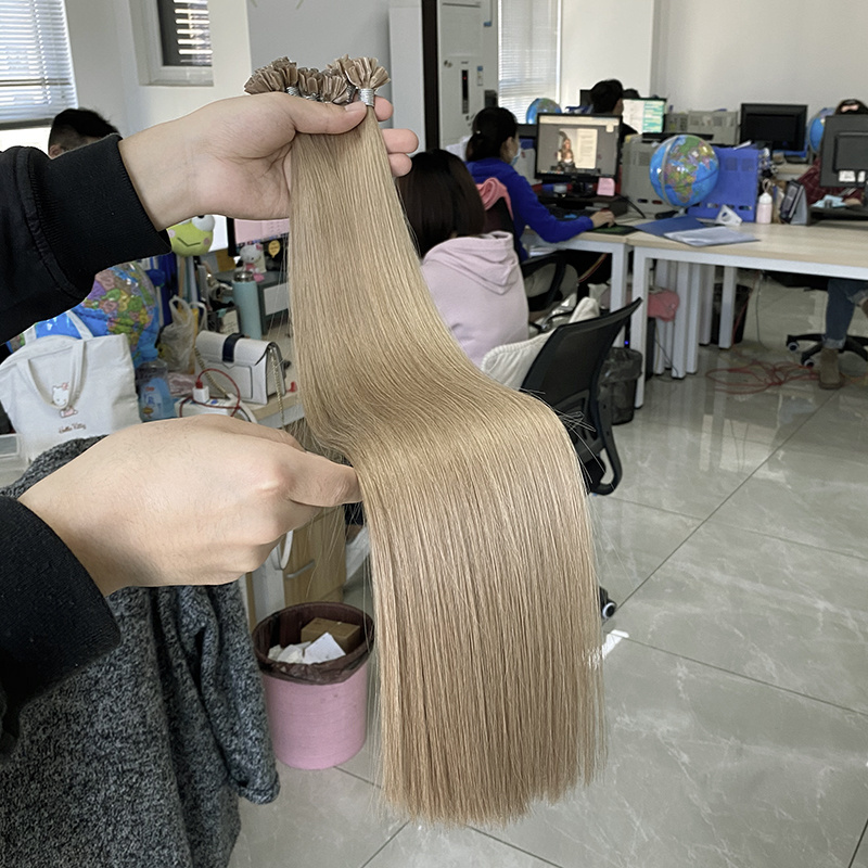 2022 Wholesale Leshine Hair u Tiped Vietnam Cuticle Aligned u Unprocessed Hair Double Drawn Russian Pre-Bonded u Tip Hair