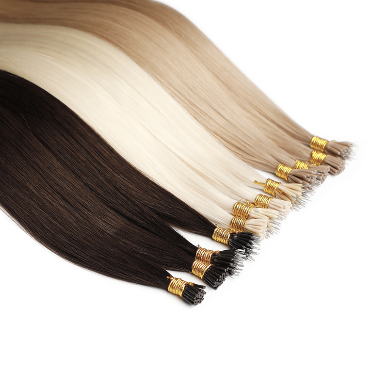 Whole Sale Thick End Keratin Pre Bonded u-Tip i-Tip v Nail Hair Extensions Remy Russian i Tip Hair Extension Human