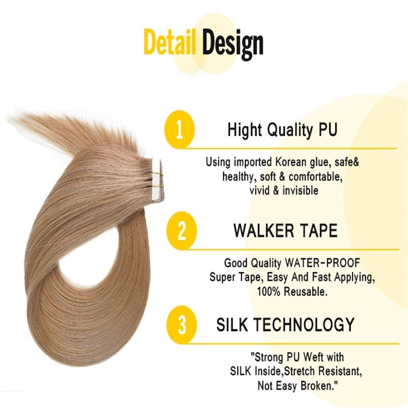 Wholesale Russian Invisible Hair Remy Double Drawn Tape Human Hair Extension Ombre Tape In Human Hair Extensions Double Sides