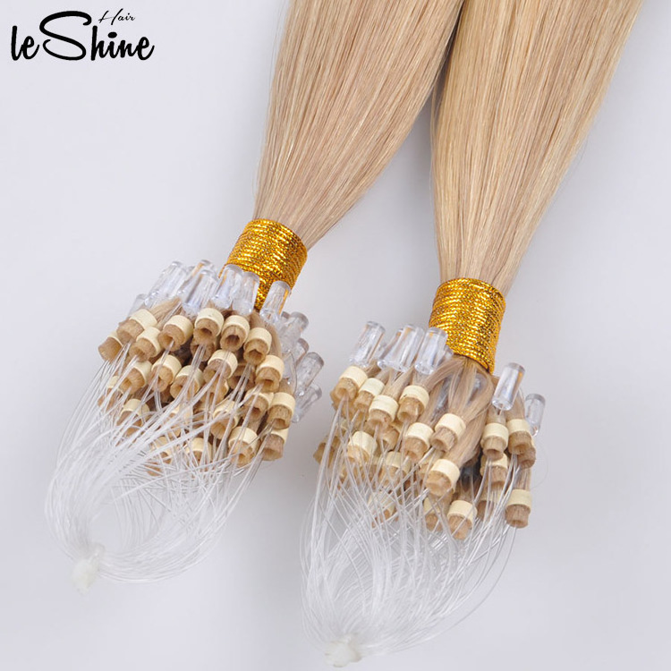 Stable Quality micro rings loop hair extensions Healthy microlink human hair extensions