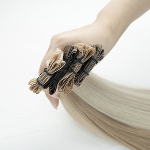 2023 Hot Sale New Weft Hair Hand Tied Weft Cuticle Aligned Seamless Genius weft extension