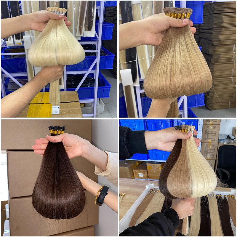 Wholesale Russian Keratin u Tip Human Russian Hair Extensions Raw Virgin Double Drawn Remy Hair Extensions