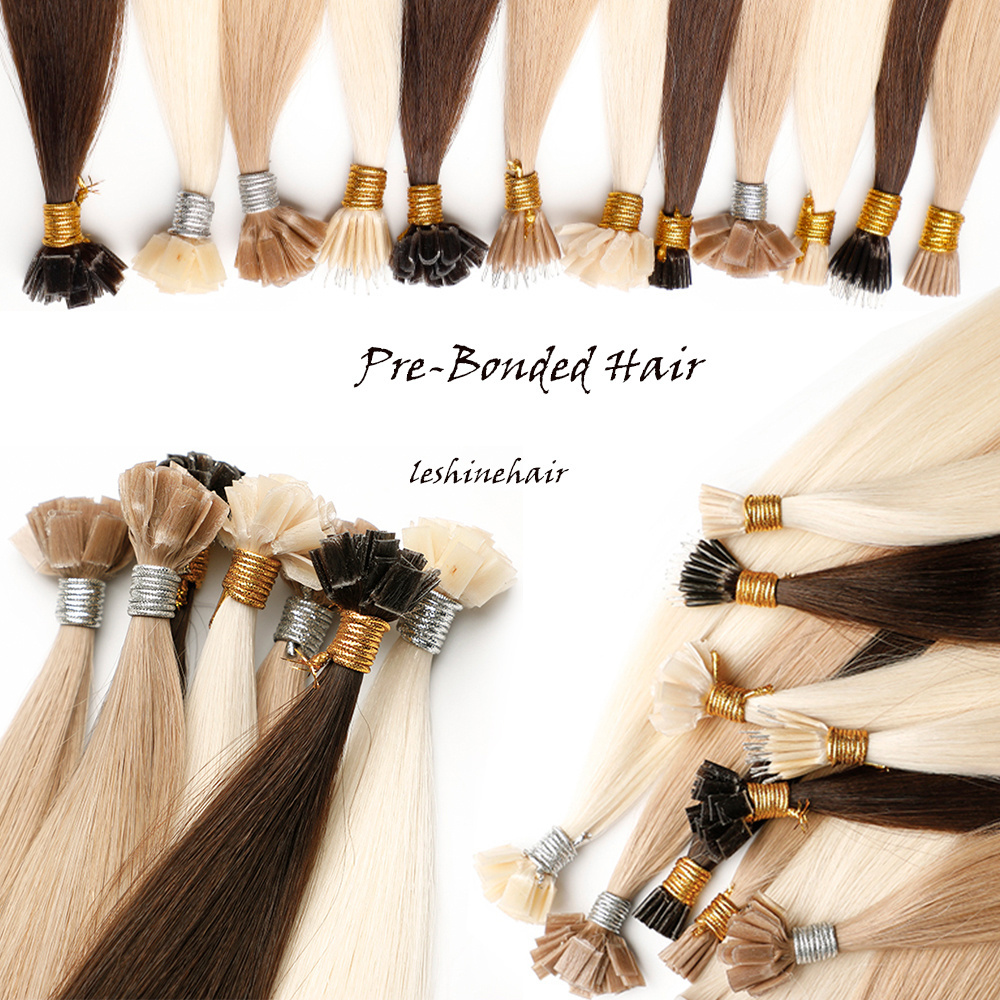 Wholesale Top Quality Unprocessed I-tip Hair Pre-bonded Human Keratin Russian I Tip Hair Extensions