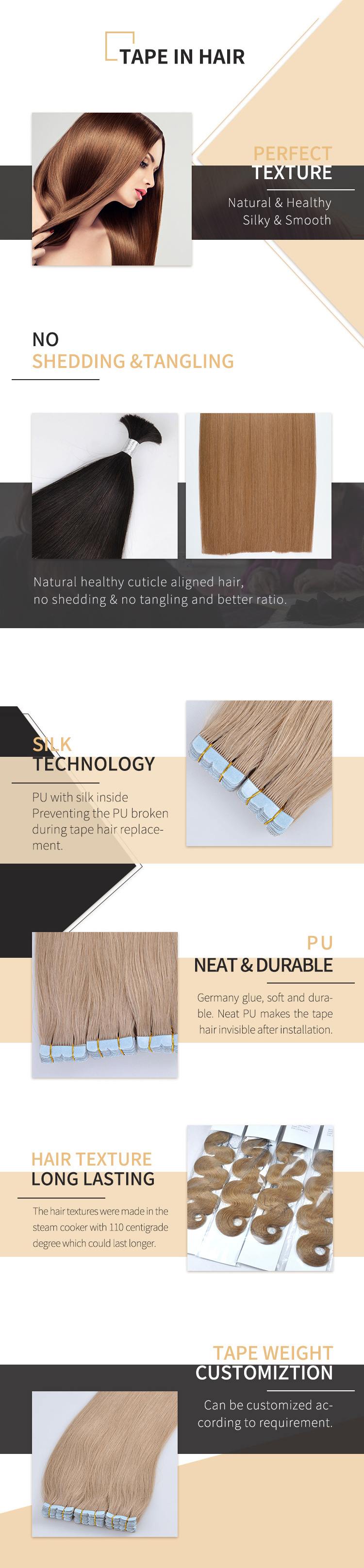 Wholesale Hair Extensions Tape-Ins Ombre Hair, Tape Extension Hair Skin Weft, Tape In Extension 100 Human Hair