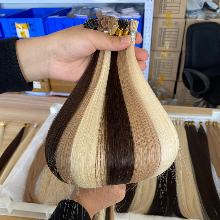 LeShine Wholesale Nano Bead Human Hair Extension Remy European Nano Tip Hair Dark Brown Nano Ring Hair Extension