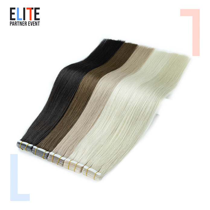 European Double Drawn Russian Human Hair Tape Hair Extension, High Quality Natural Remy Tape In Hair Extension