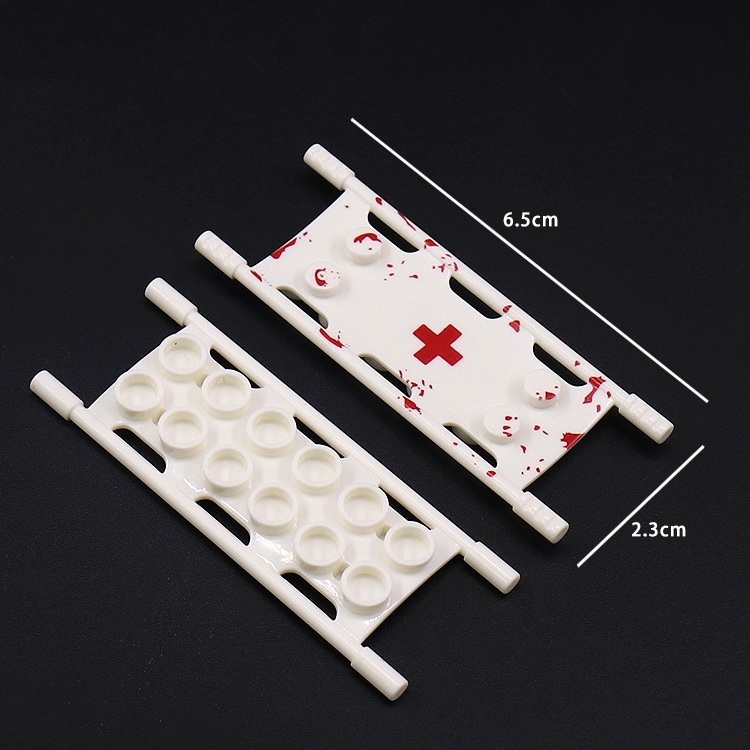 WW2 Army Toy Military Medical Set Ambulance Rescue Stretcher Board Building Block Toys Army Hospital Set