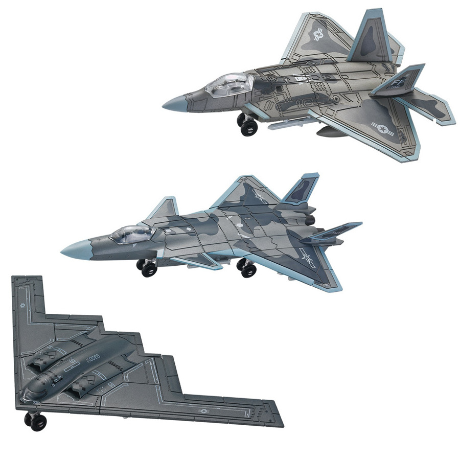 1/100/200 Military DIY Airplane Kit Build Block Toy Plane Model Plastic Aeroplane Collection Jet Plane Construction Build Block