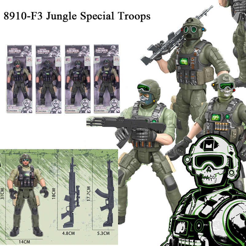 Mini Swat Police Action Figure Toys Military Soldier Figures Set WW2 Weapons Pack Accessories Kits Kids Toys Boys Play Set