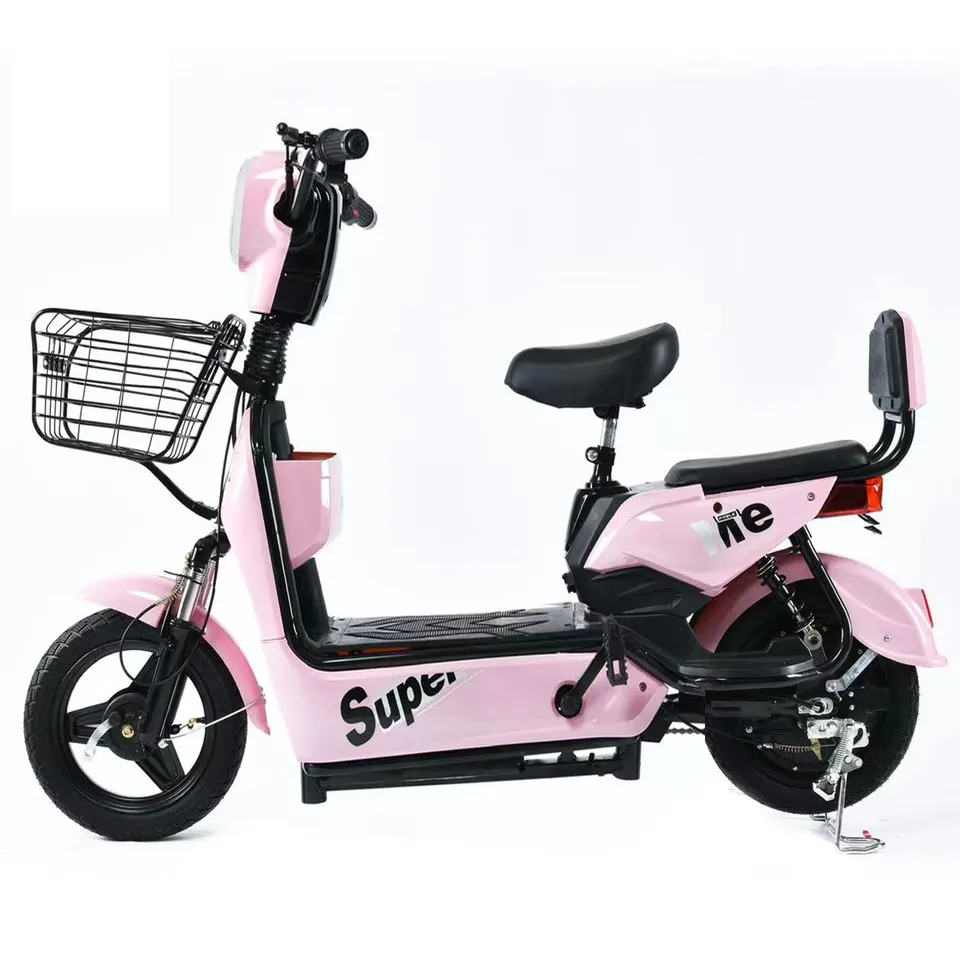 factory wholesale best price 14 inch 350w 48V two seats cheap electric scooters electric city bike electric bicycle for adults