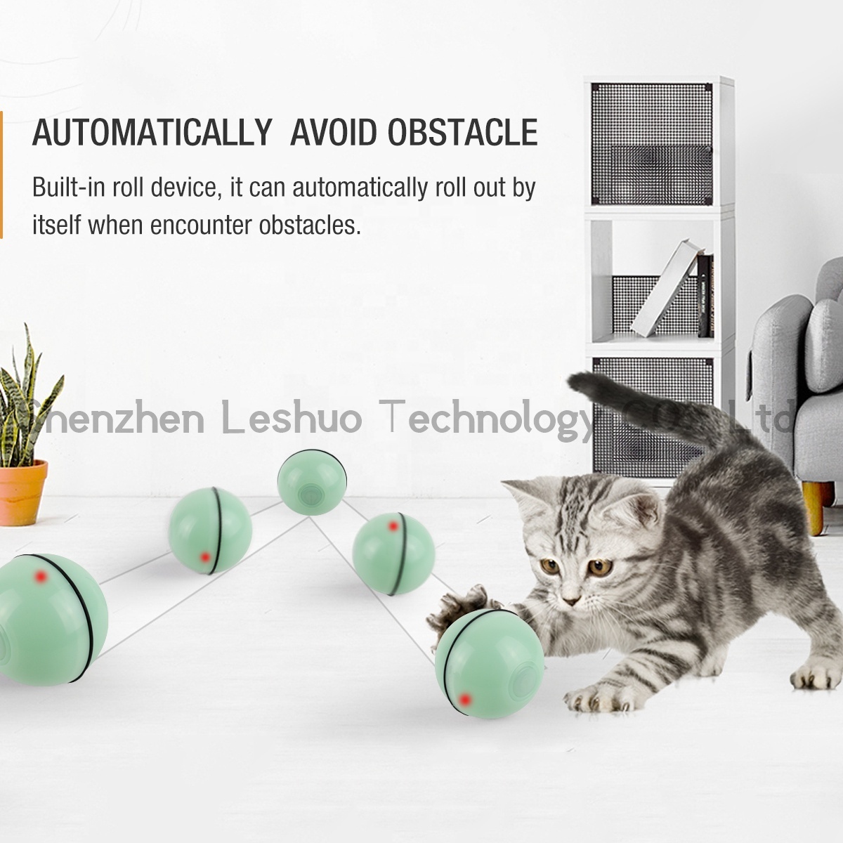 USB Charge Cat Toys Automatic Scrolling Cat Ball Toy Pet Chase IQ Training Electric Cat Toy Pet Accessories