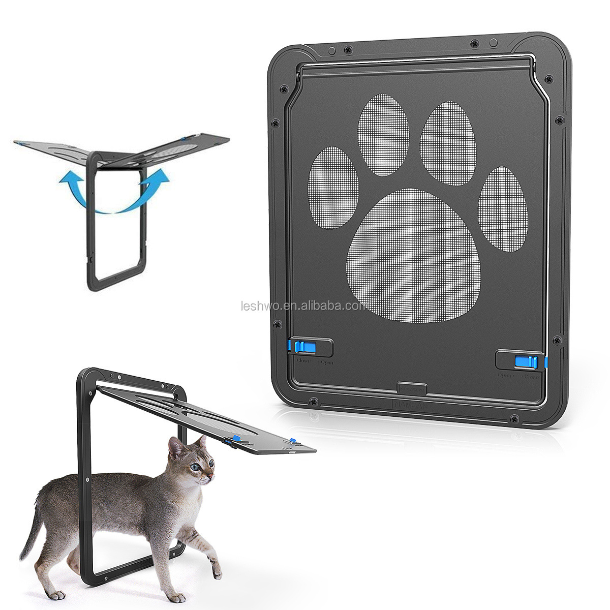 Hot Sale Pet Door Lockable Magnetic Flap Screen Door Automatic Strong for Small Pet Puppy Dog and Cat Door