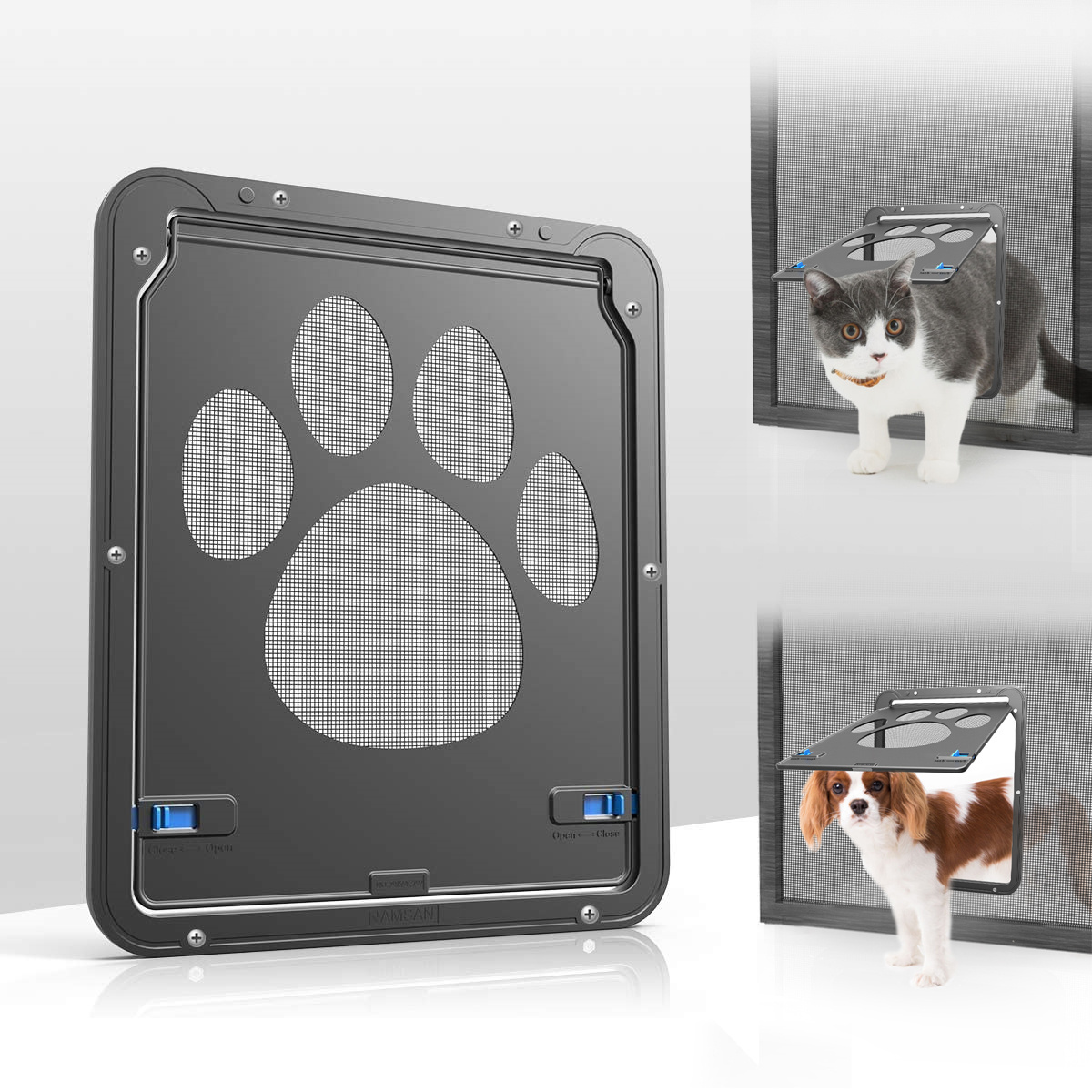 Wholesale Pet Door for Screen Door Lockable Magnetic Flap Screen Automatic Lockable Durable  Door for Puppy Cats