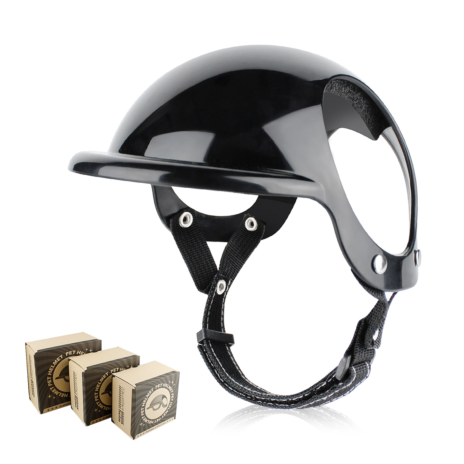 Pet Helmet Motorcycle Helmets Bike Hat Safety Riding Outfit with Ear Holes Helmets for Dogs Cats