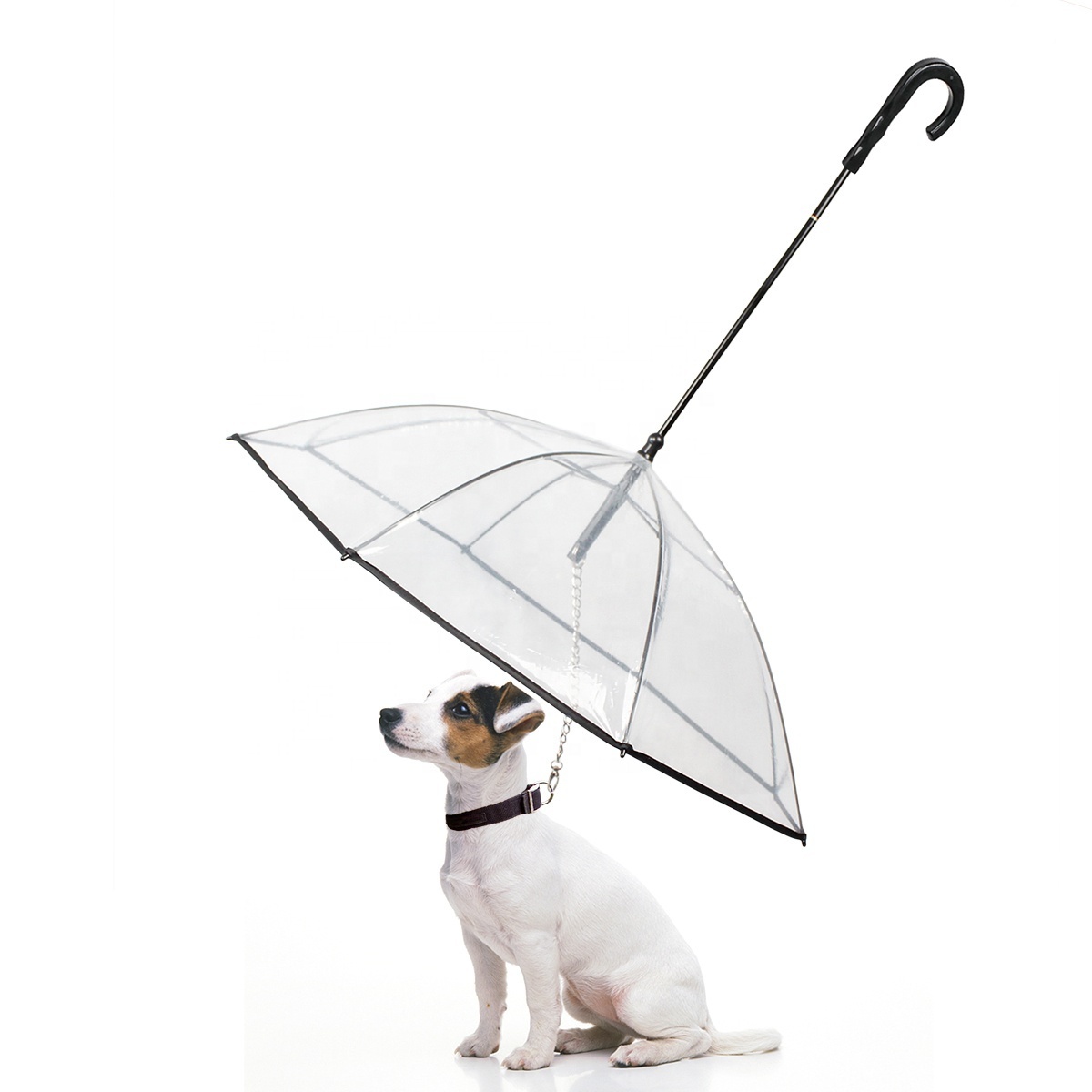 Upgrade Pet Umbrella Useful Pet Dog Umbrella With Leash Holder Using in Rain Days