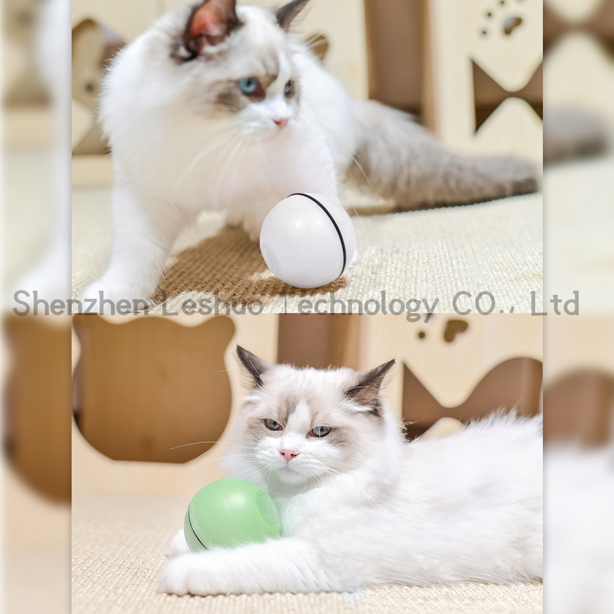 USB Charge Cat Toys Automatic Scrolling Cat Ball Toy Pet Chase IQ Training Electric Cat Toy Pet Accessories