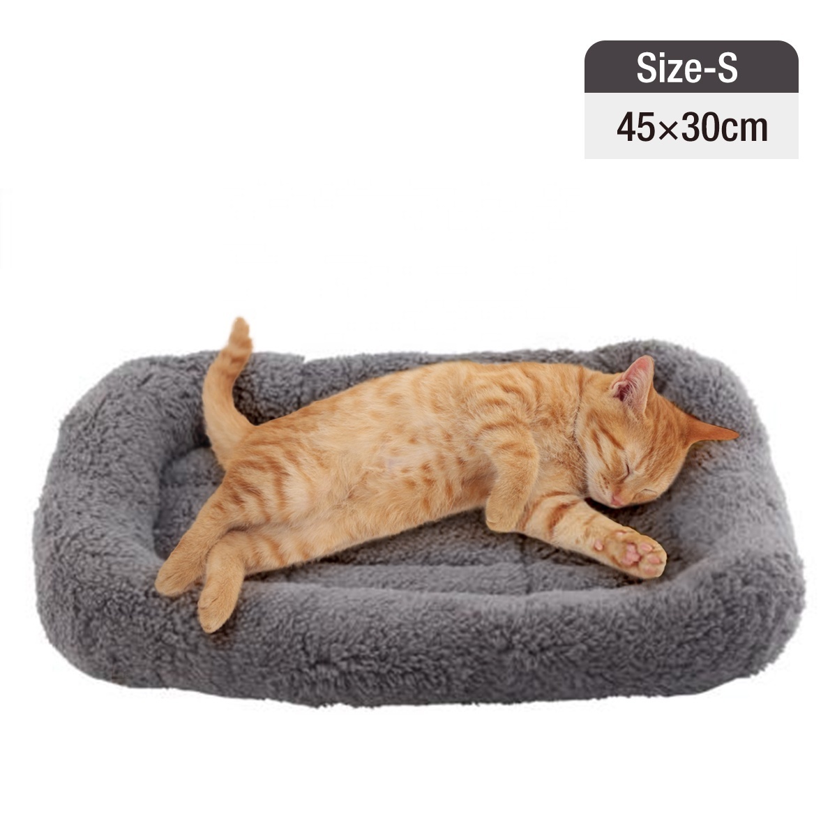 Pet Bed Pet Cushion with Pillow Around for Puppy Curling Sleep Cat Pad for Cat Carrier/Crate Dog Self-Warm Bed, Small